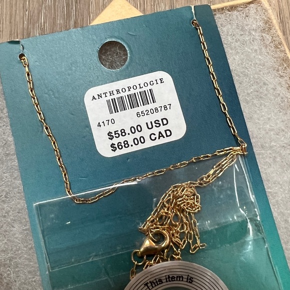 Anthropologie March Birthstone Pendant Necklace - Picture 4 of 6